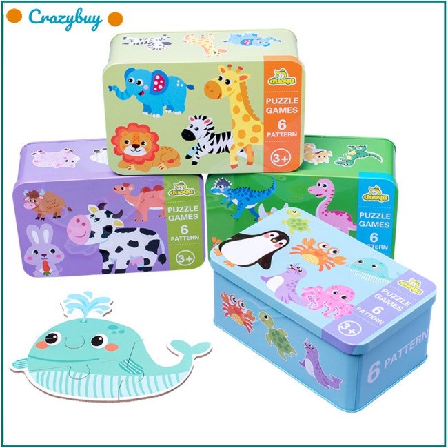 Bộ đồ chơi lắp ghép 6 trong 1 hoạt hình giáo dục bé
