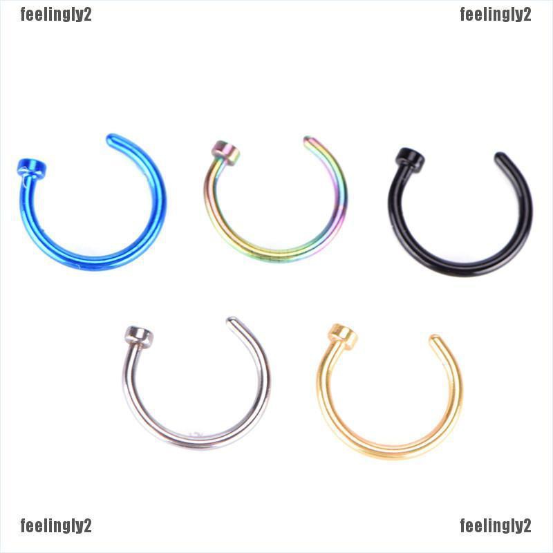 ❤Mặt Trời❤ Khuyên Mũi Tròn Nhiều Màu Sắc Thời Trang