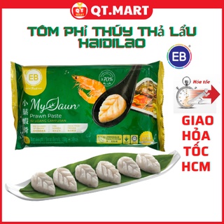 Tôm Phỉ Thúy Haidilao - Chả tôm hình lá EB malaysia 130g