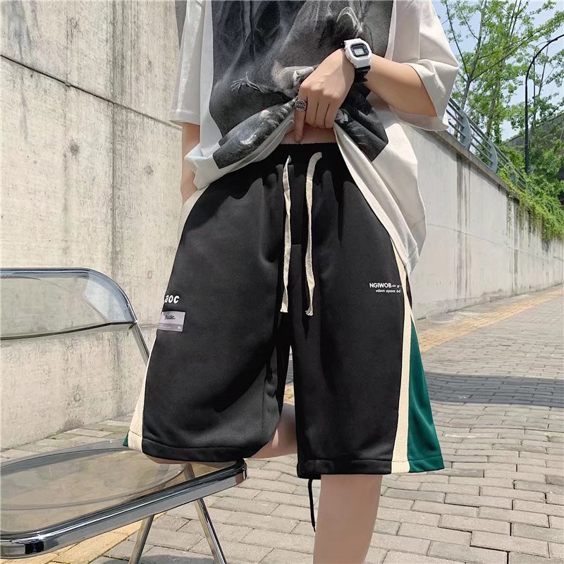 【M-3XL】Quần Short Thể Thao Dáng Rộng Phối Màu Tương Phản Đơn Giản Thời Trang Mùa Hè Hàn Quốc Cho Nam