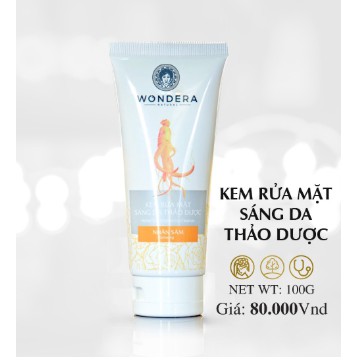 Kem Rửa Mặt Sáng Da Thảo Dược Wondera