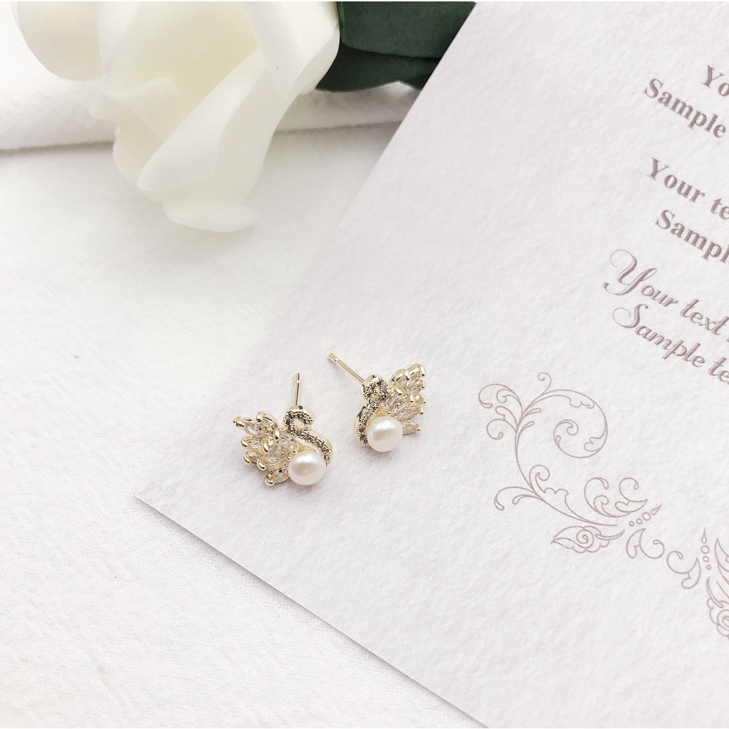 Bông Tai Đính Ngọc Trai Giả Xinh Xắn Thời Trang 2022