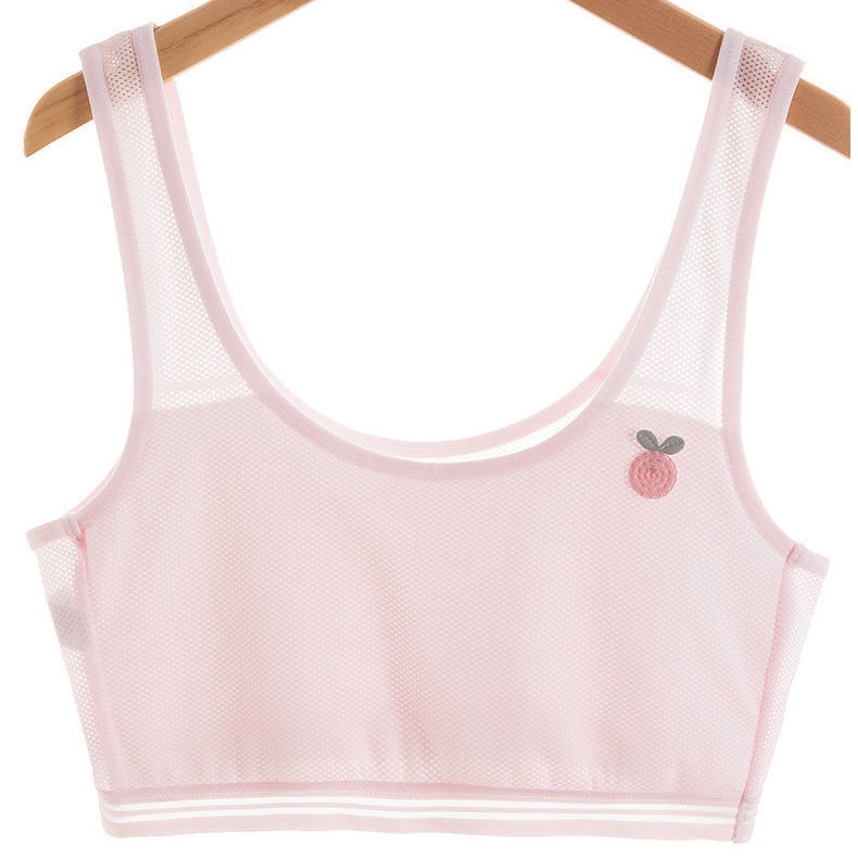 Áo lá cho bé gái cotton áo lót học sinh không đệm mút từ 30-45kg