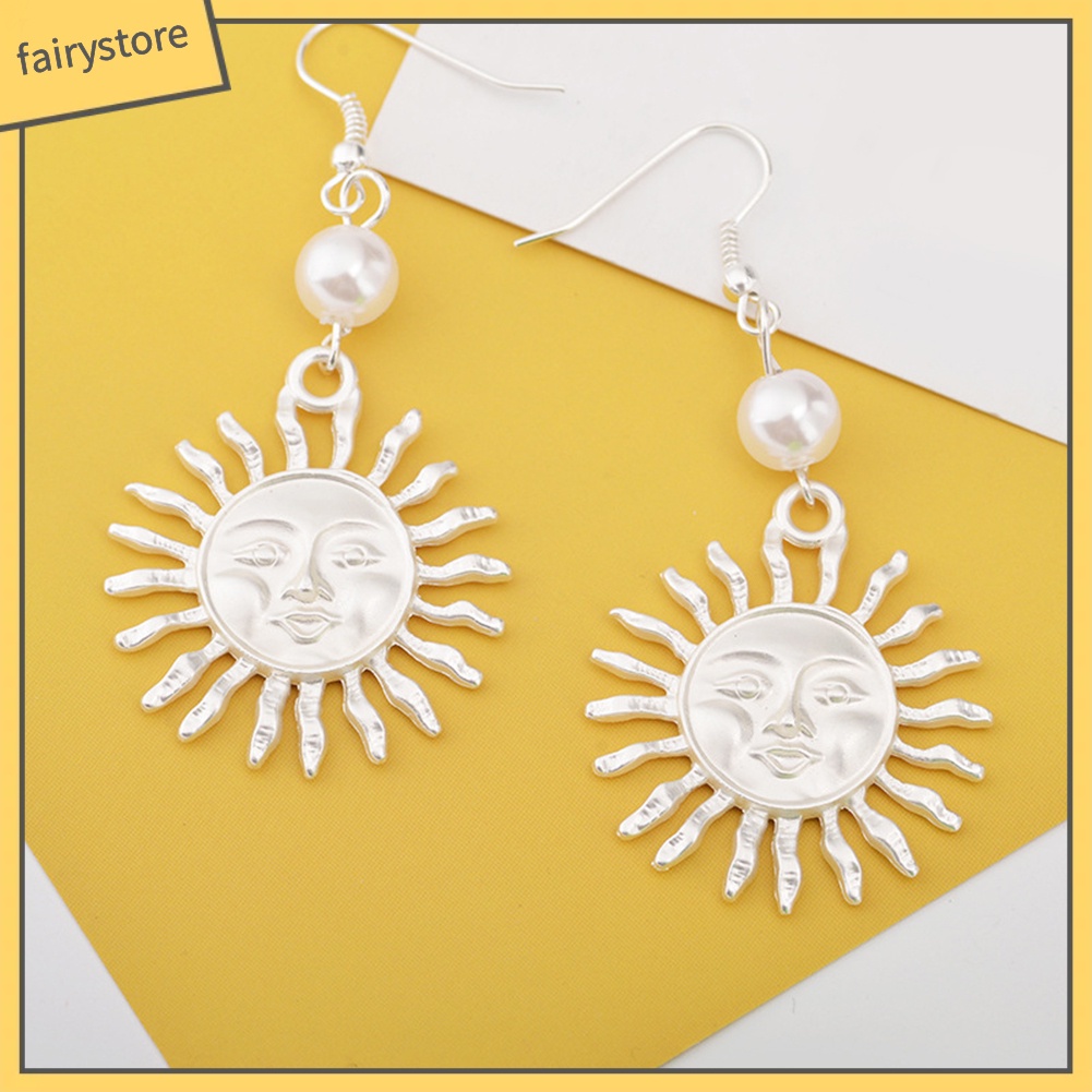 Hoa tai kiểu dáng mặt trời mỉm cười thời trang cá tính