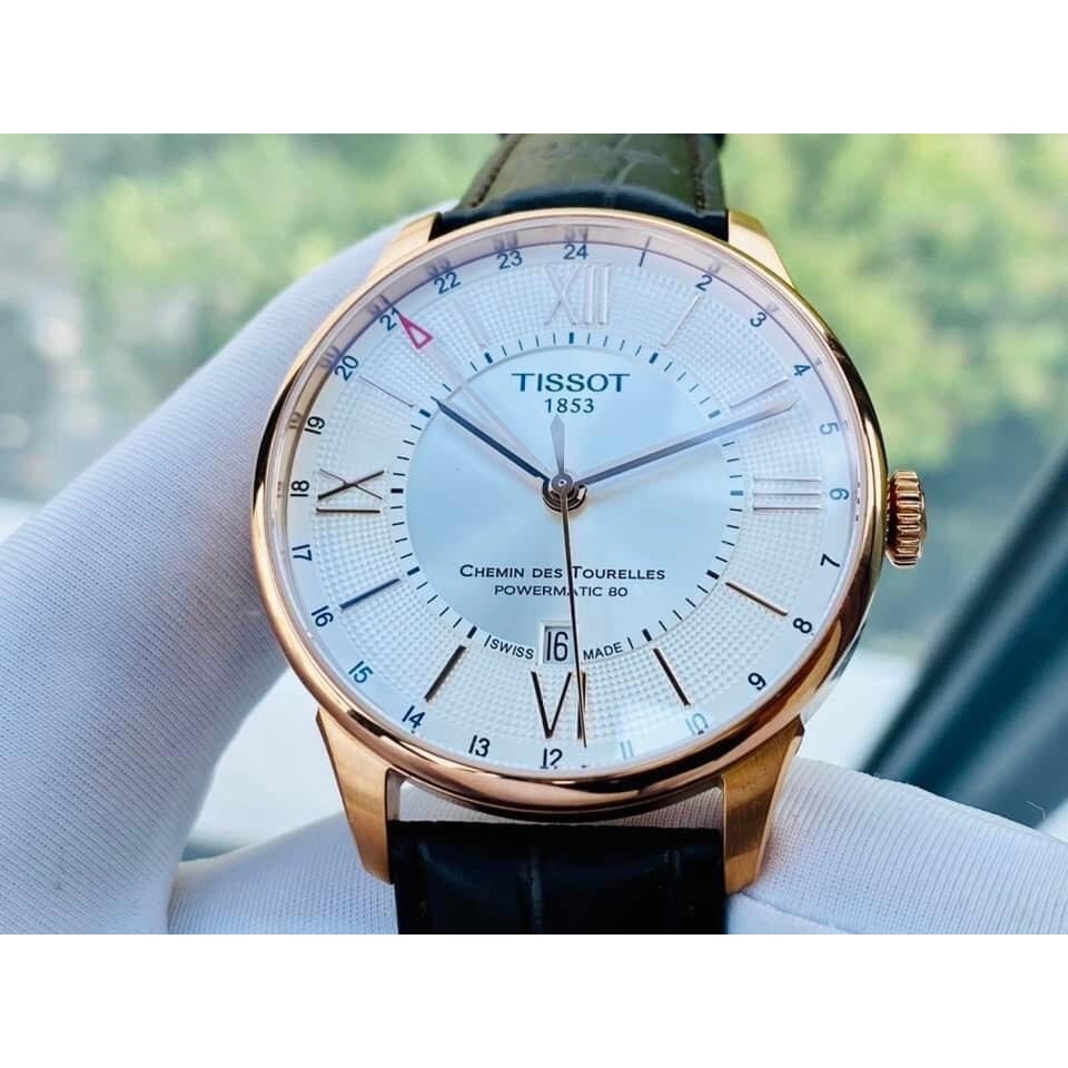 Đồng Hồ Nam TISSOT CHEMIN DES TOURELLES POWERMATIC 80 GMT T099.429.36.038.00 Chính Hãng Tặng Dây Da Cao Cấp