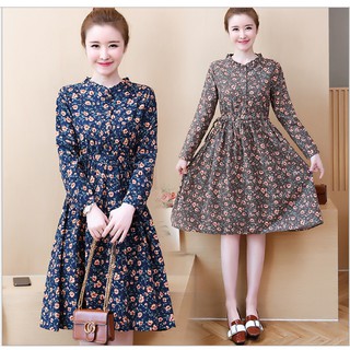 ĐẦM BẦU  VÁY BẦU BÔNG CÔNG SỞ SƠ MI ,3 MÀU.