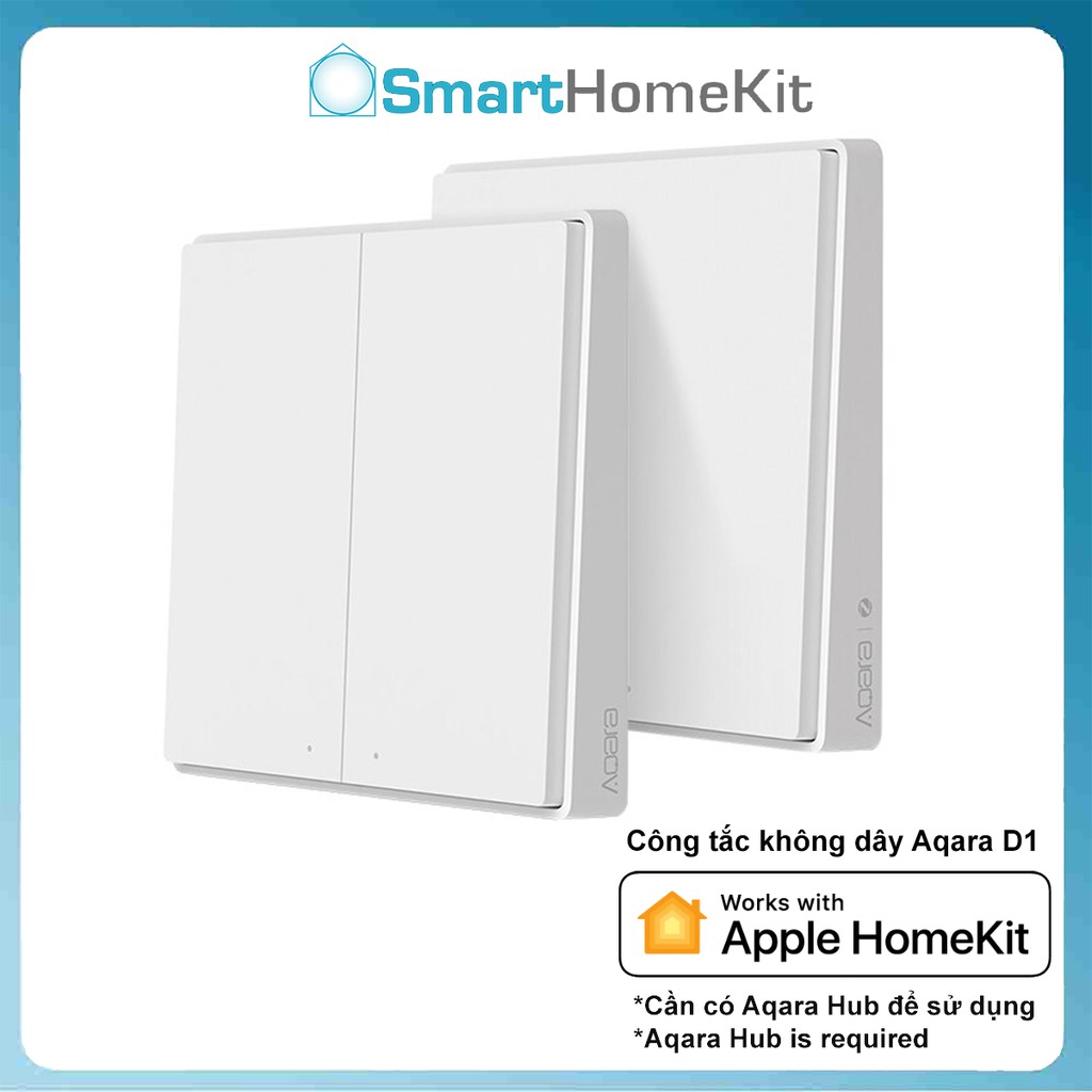 Công tắc dán tường Aqara D1 Zigbee 3.0 - thông minh, không dây, tương thích Mihome và Apple HomeKit