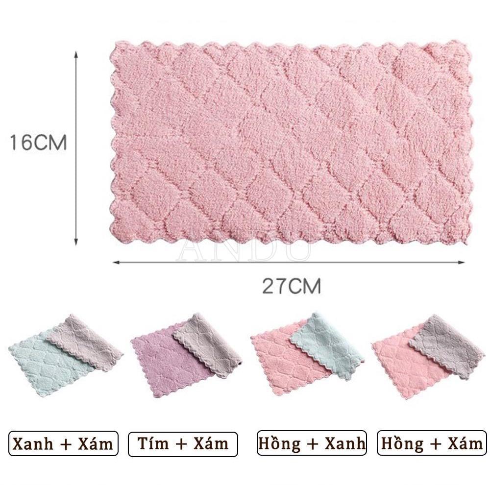 Khăn lau đa năng siêu thấm hút 2 mặt, Khăn lau nhà bếp siêu mềm mịn cực kì tiện lợi