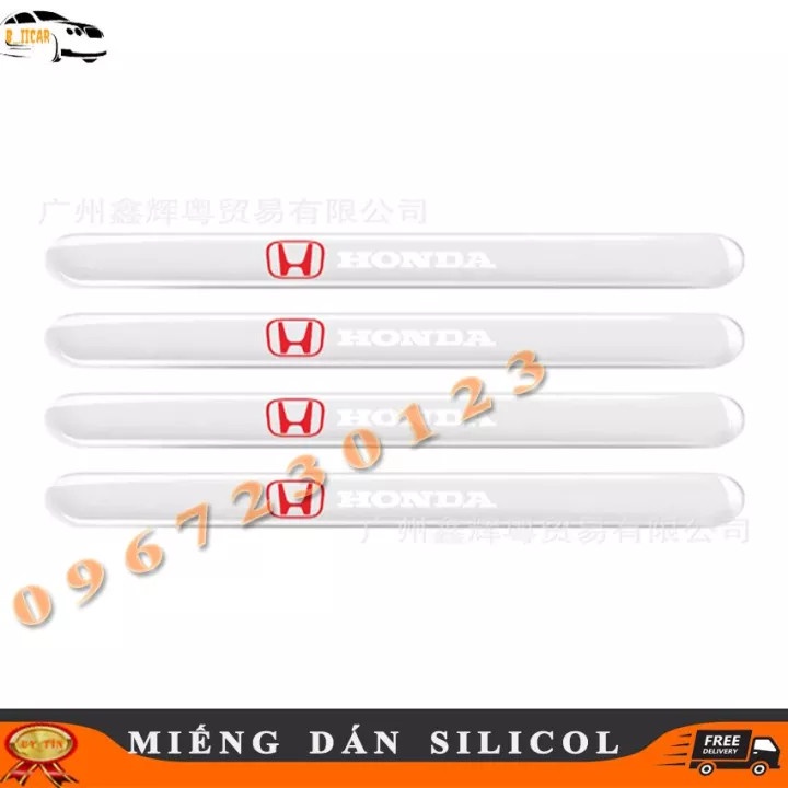 Bộ 10 miếng dán silicol các hãng xe dán hõm và tay nắm cửa xe ô tô chống trầy xước va đập cửa xe tiện ích