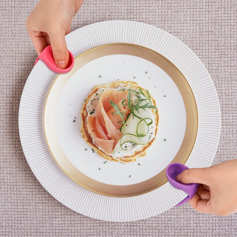 Bộ Dụng Cụ Kẹp Tô/Dĩa Chống Trượt/Nổi Mini Bằng Silicone Chất Lượng Cao