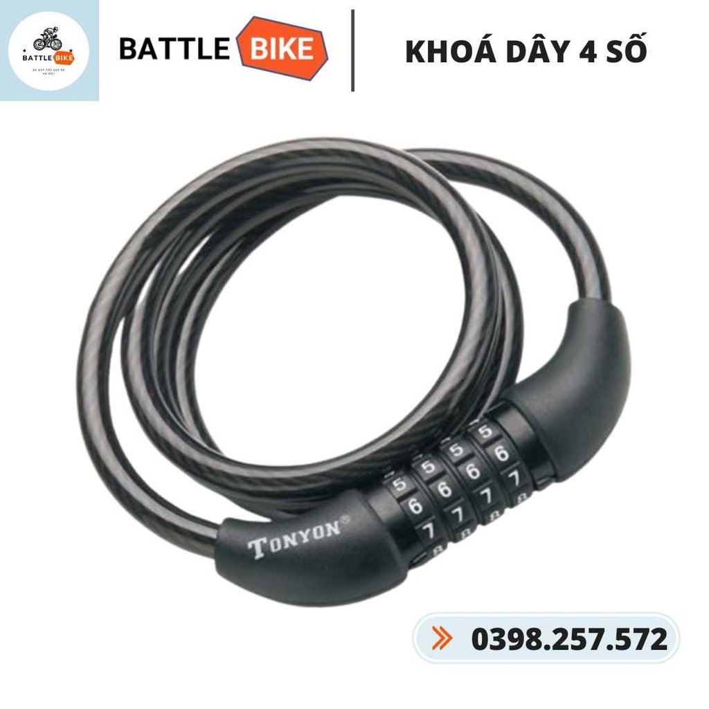 KHOÁ DÂY LÕI THÉP - MÃ 4 SỐ