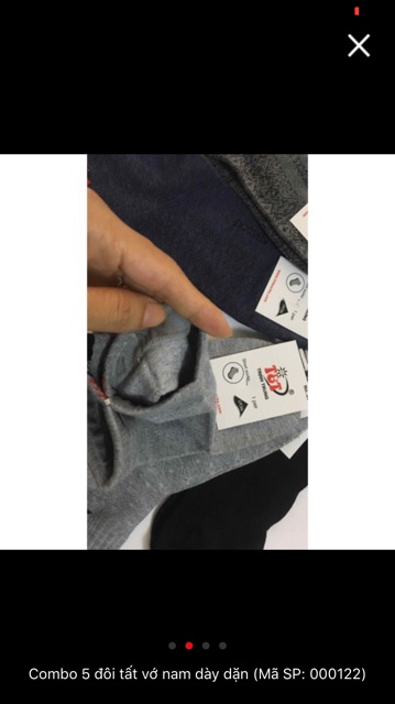 Sét 5 đôi tất/vớ nam cổ ngắn dày đẹp