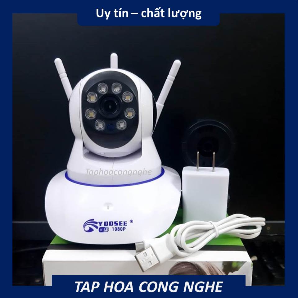 camera wifi app yoosee trong nhà mọi lúc mọi nơi 3 râu 360 khe thẻ nhớ trên đầu ban đêm hỗ trợ FLASH và hồng ngoại