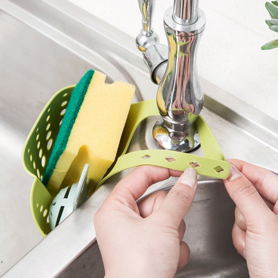Giỏ treo bồn rửa chén, rổ nhựa treo vòi nước, giỏ đựng đồ đa năng bồn rửa bát
