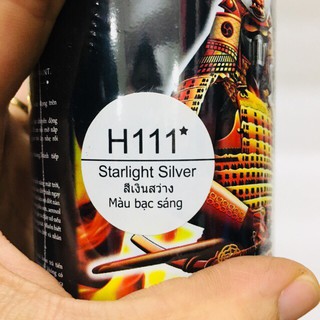 Sơn xịt Samurai - H111 MÀU BẠC SÁNG 400ML