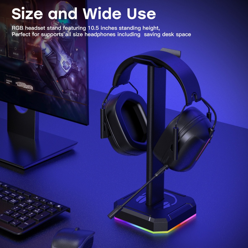 Giá Đỡ Treo Tai Nghe Chơi Game RGB Cổng USB