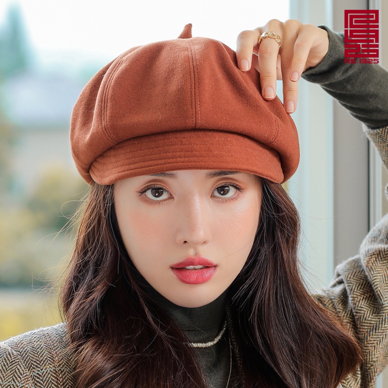 Mũ nồi - nón Beret nữ họa tiết trơn Re1925 Studio BR02