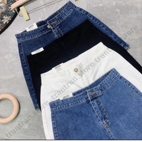 [Mã SKAMFSW175 giảm 10K đơn 50K] Quần short Jean đùi chất bò lưng cao Zara co giãn