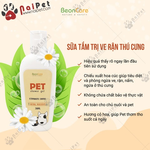 Sữa Tắm Nano Bạc Khử Mùi Kháng Khuẩn T.r.ị Ve Nấm Ngứa Beon Care