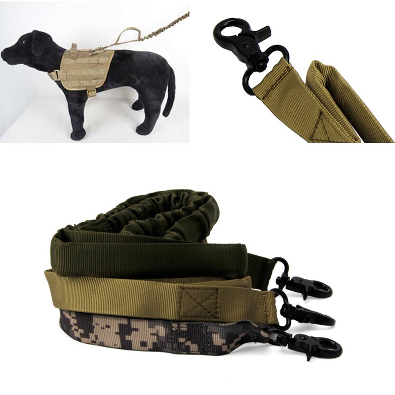 yal❤ Nylon 1000D Tactical Military Police Dog Training Leash Elastic Pet Collars