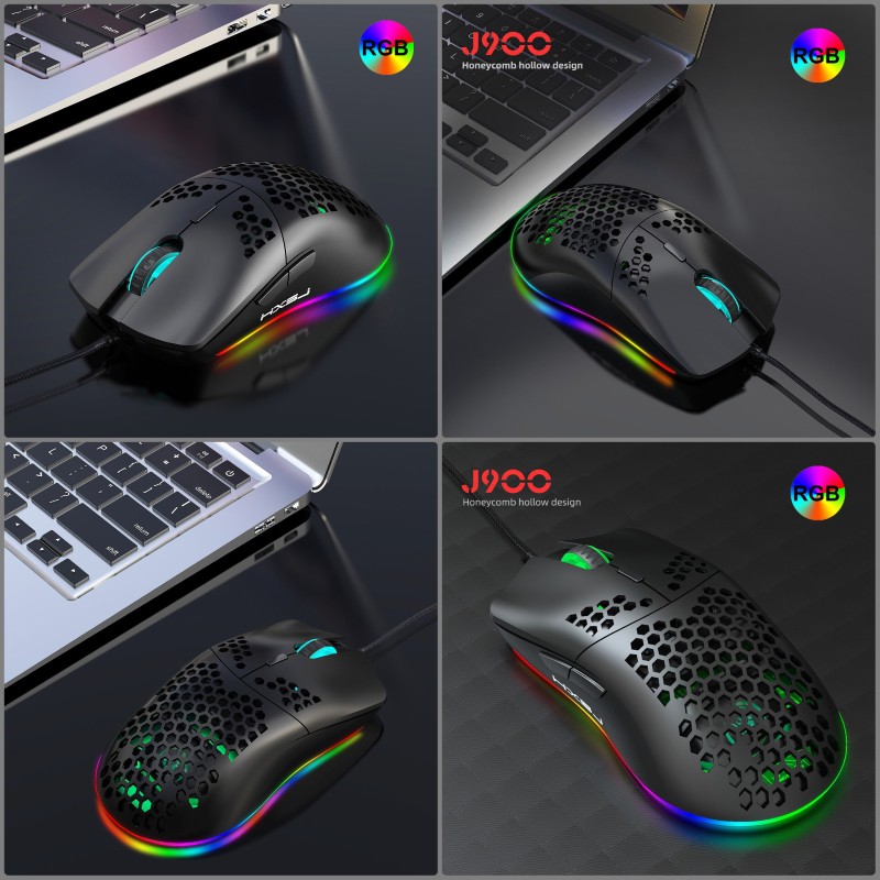 Chuột LED RGB 6400 DPI Gaming Mouse HXSJ J900