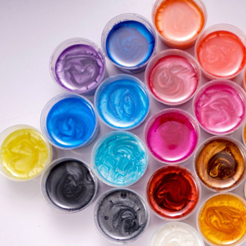 Set 4 bột màu dạ quang chuyên dụng đúc epoxy resin pha lê DIY làm trang sức thủ công