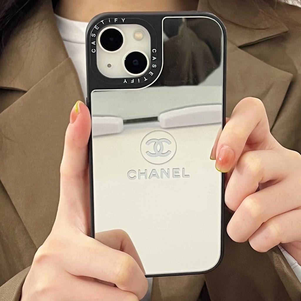 Ốp Điện Thoại Cứng Tráng Gương Hình Chữ C Thời Trang Cho iPhone 14 13ProMax 11ProMax 12 XSMax