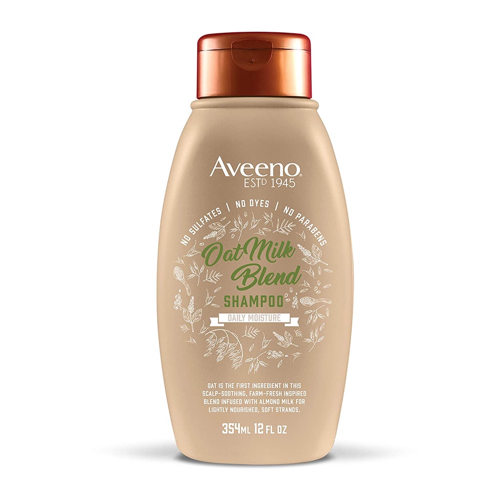 Aveeno - Cặp gội xả Aveeno Oat Milk Blend làm dịu da đầu & dưỡng ẩm cho mọi loại tóc, không chứa paraben 354ml