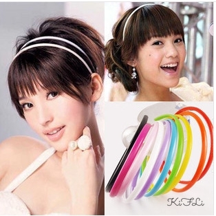 Dây Buộc Tóc Nhựa Màu Kẹo Ngọt Rộng 0.8 &quot;Cho Nữ KiFli