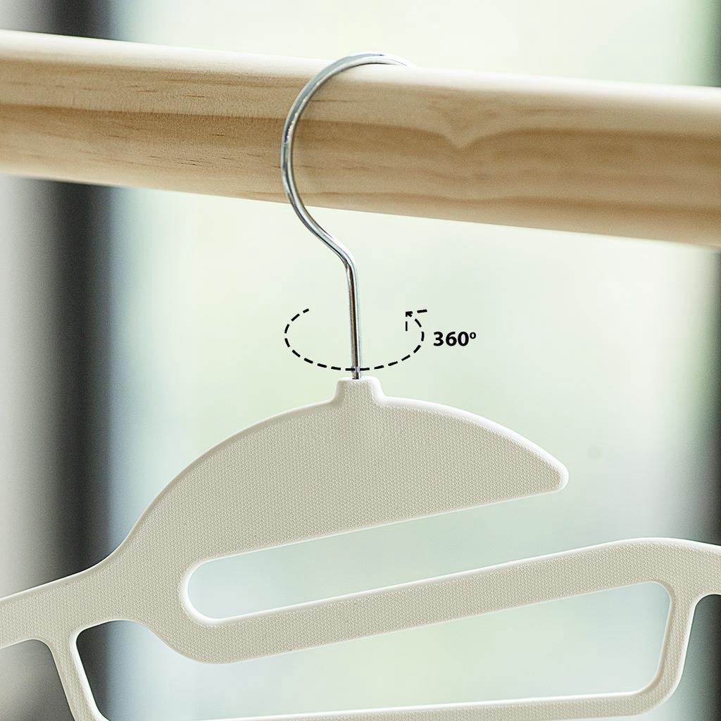 Bộ 10 móc áo | JYSK Tonni | nhựa màu xám trắng | 41.5x23x0.6cm