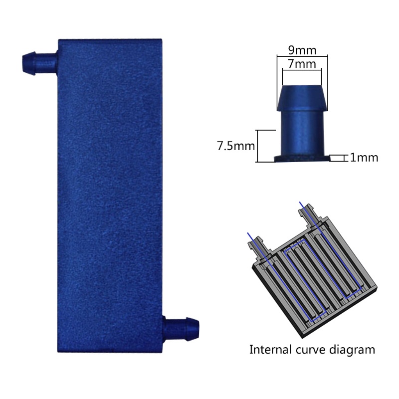 Khối Tản Nhiệt Nước Bằng Nhôm Kích Thước 4.72&quot; Chuyên Dụng Chất Lượng Cao
