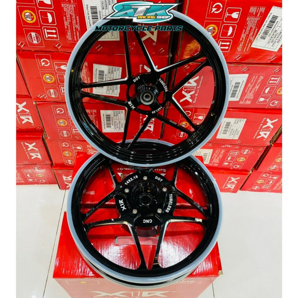 Mâm xe máy mẫu Ngôi sao cnc dành cho xe Vario chính hãng X1R, size 1.85-2.15x14 hàng cao cấp lắp ráp như zin