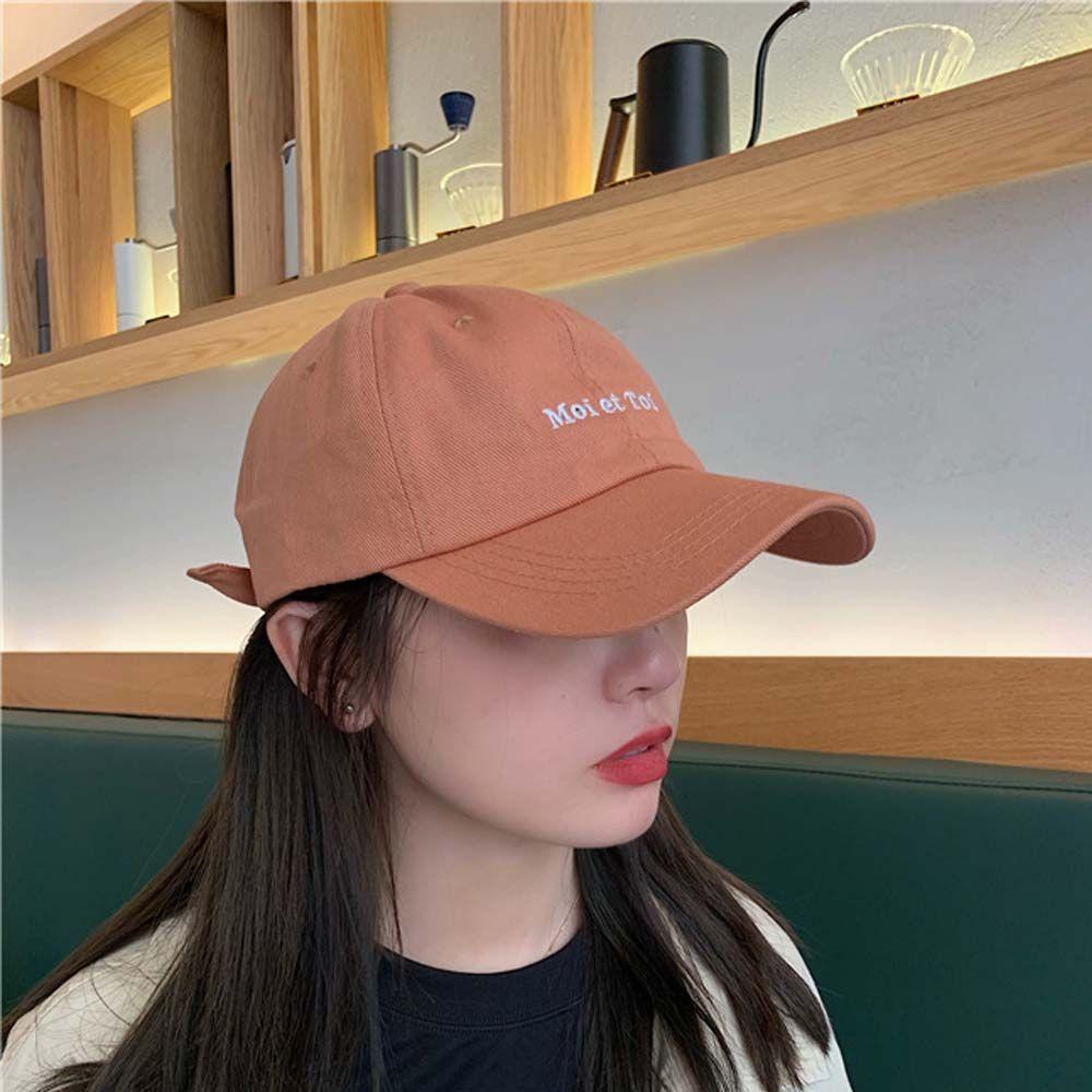 Mũ Lưỡi Trai Thêu Chữ Phong Cách Hip Hop Hàn Quốc Cá Tính Dành Cho Nam Nữ