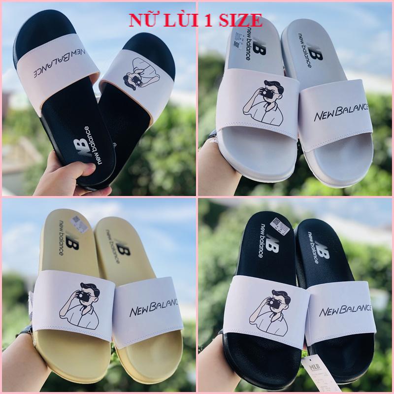 Dép NB ❤️FREESHIP + Hộp❤️ quai ngang nữ cô chàng trai gái xin xắn, unisex thể thao hottrent