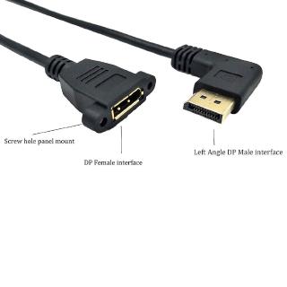 DP to DP Cable, 12 inch / 30cm Left Angle 90 Degree Displayport (DP)