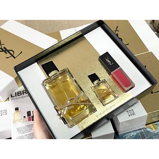 Set nước hoa nữ YSL Libre edp 90ml+mini 7.5ml+son