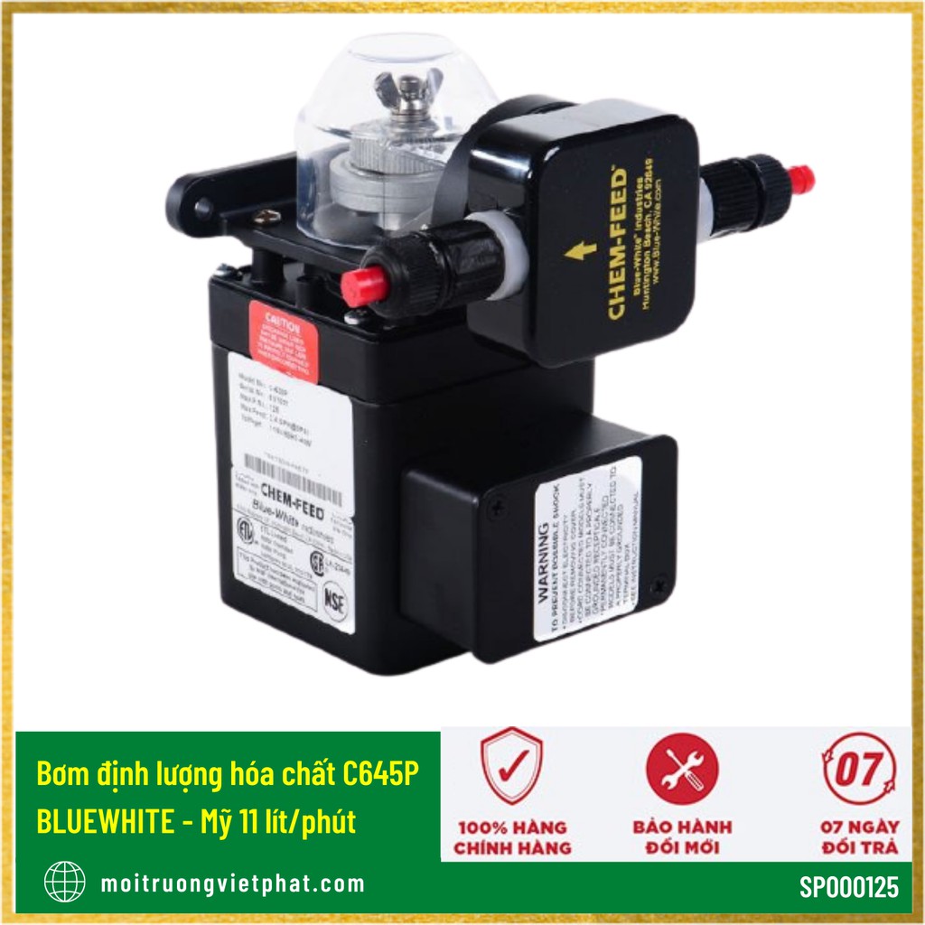 Bơm định lượng hóa chất BLUEWHITE C645P Mỹ 11 lít/giờ