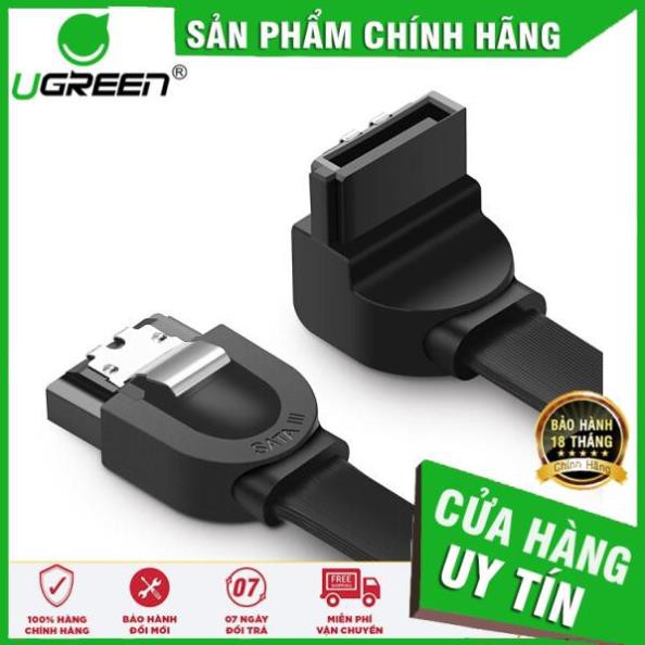 Cáp SATA 3.0 đầu bẻ góc 90 độ chính hãng Ugreen 20998 ✔HÀNG CHÍNH HÃNG ✔