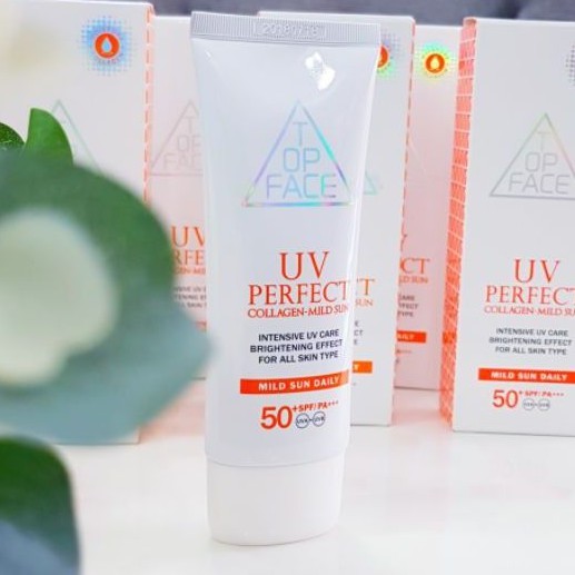 Kem chống nắng dịu nhẹ Hàn Quốc ArraTopface UV Perfect Collagen Mild Sun SPF50+/PA+++