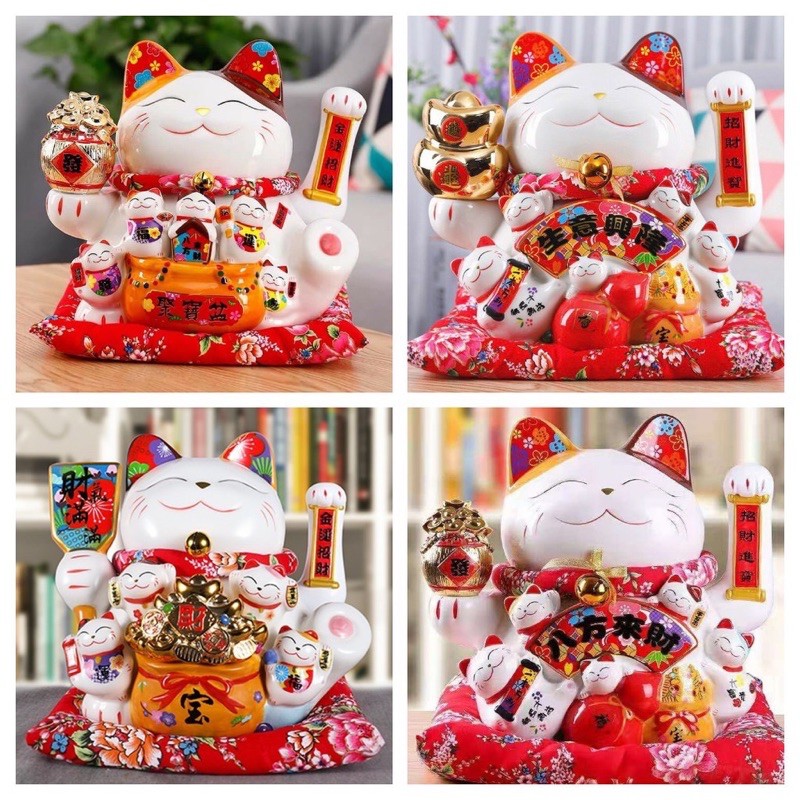 Mèo thần tài thiên kim vạn lượng cao 11 in cao 25 cm | BigBuy360 - bigbuy360.vn