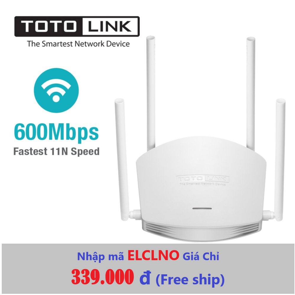 Totolink N600R - Router Wifi Chuẩn N 600Mbps - Hàng Chính Hãng