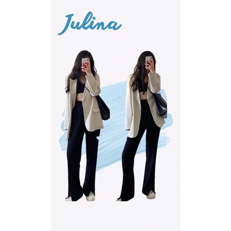 Áo blazer phong cách Hàn Quốc Julina cực xinh áo khoác thu đông trẻ trung đi làm đi chơi đi học màu be nhã nhặn | BigBuy360 - bigbuy360.vn
