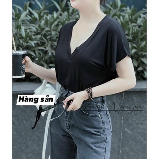 60-90KG A M BIGSIZE Áo cổ tim siu mát Basic M80