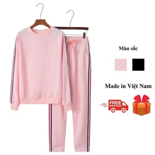 Bộ nỉ nữ set thể thao thu đông ❤freeship❤️ cao cấp
