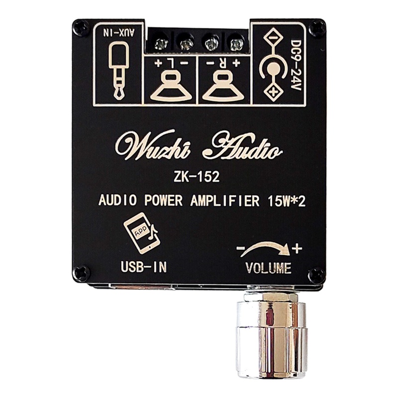 Bảng Mạch Khuếch Đại Âm Thanh Bluetooth 15W+15W 9-24V ZK-152