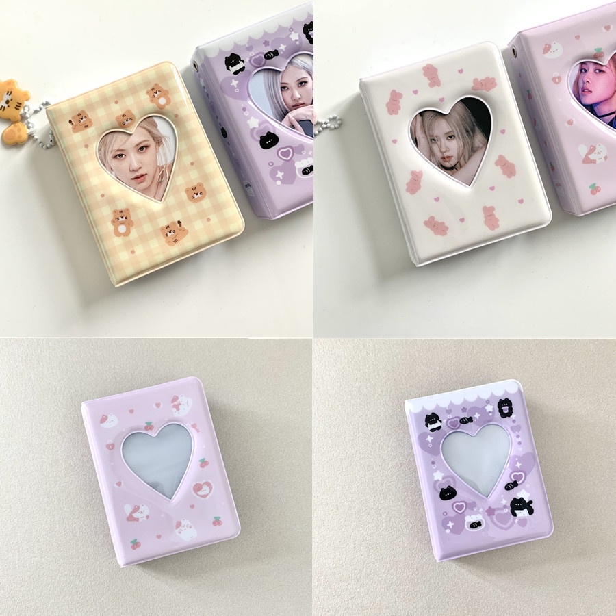 Album Ảnh 3 Inch 40 Ngăn Mini Instax Hình Gấu Hoạt Hình Phong Cách Hàn Quốc