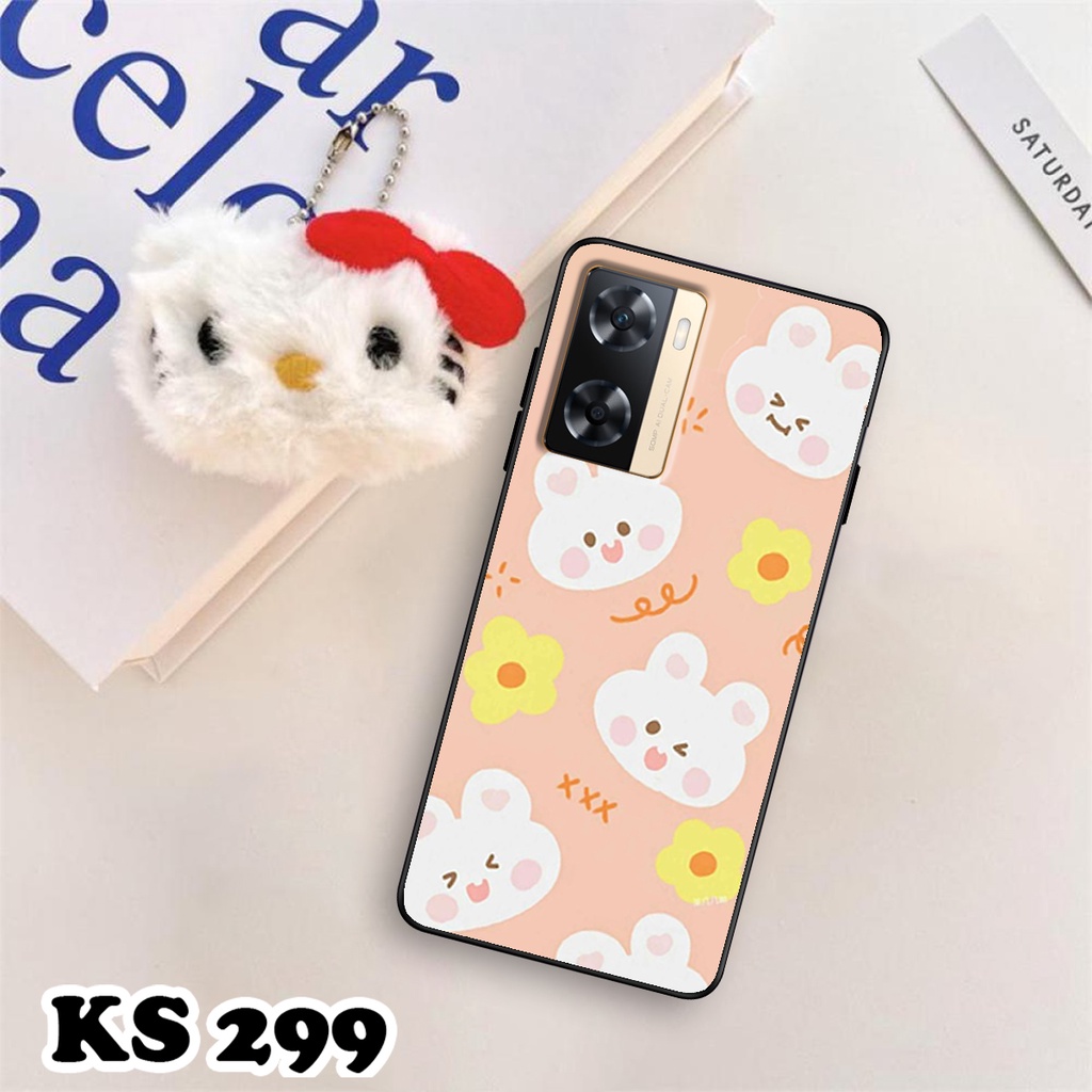 Ốp lưng Oppo A77 - Oppo A77 5G - Ốp in hình Gấu&amp;Thỏ siêu xinh - Lưng nhám viền TPU