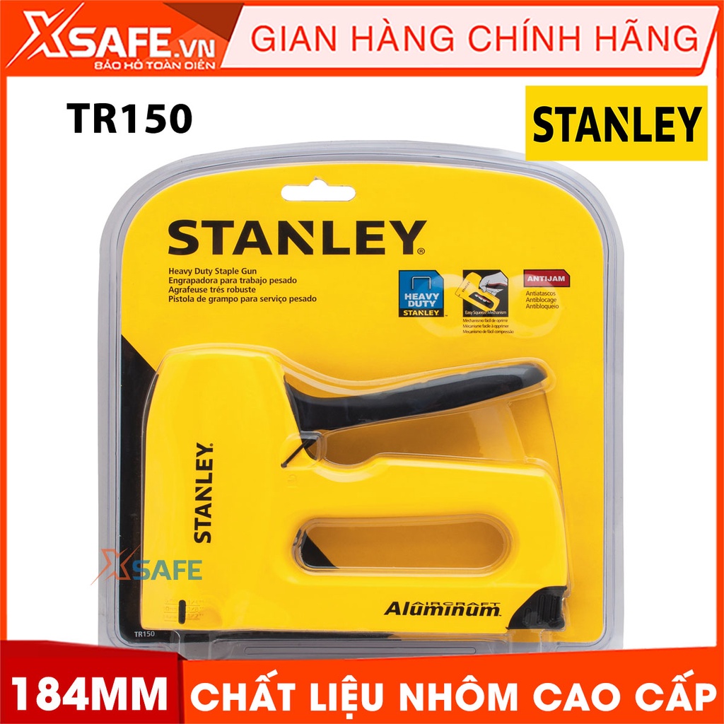 Bấm kim ghim STANLEY TR150 184mm Dập ghim Stanley nhỏ gọn, nhôm cao cấp không gỉ, cò bấm lo xò nhẹ nhàng, êm ái