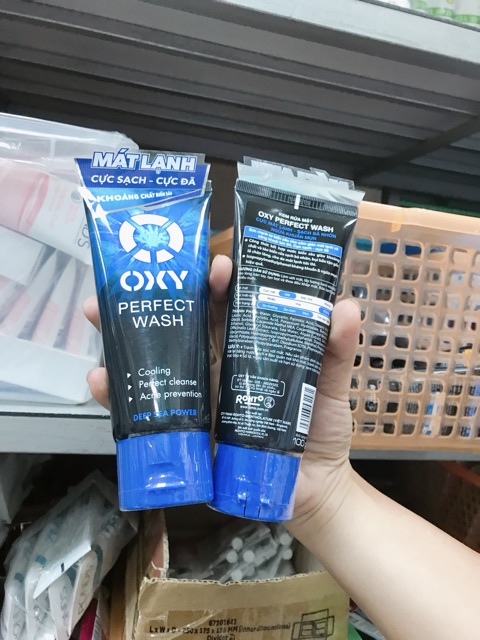 OXY Perfect Wash - Kem rửa mặt cực mát lạnh, sạch bã nhờn, ngừa khuẩn mụn