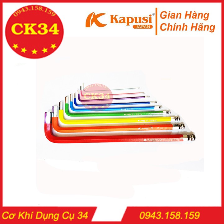 Bộ Lục Giác, Bộ Lục Giác KAPUSI Nhật 9PC 7 Màu Cao Cấp